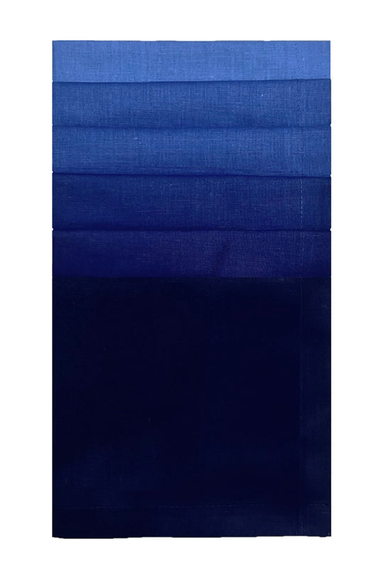 Style Square 100% Cotton Handkerchiefs – Blue Pack Of 6 (40 x 40 cm)
