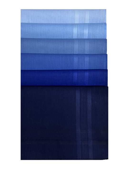 Style Square 100% Cotton Handkerchiefs – Assorted set Pack Of 6 (43 x 43 cm)