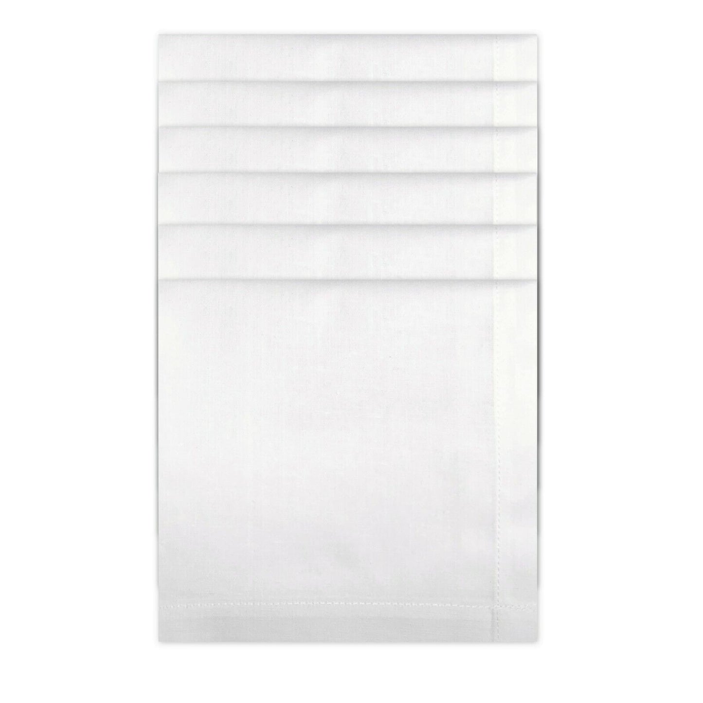 Style Square 100% Cotton Handkerchiefs – Compact White Pack Of 6 (40 x 40 cm)