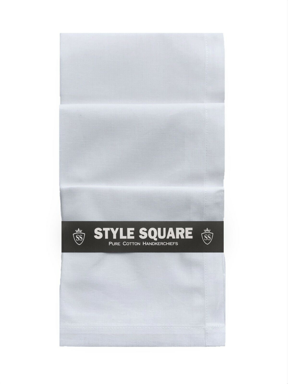 Style Square 100% Cotton Handkerchiefs – Compact White Pack Of 6 (40 x 40 cm)
